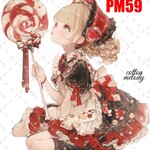 【限定】original sticker « no.PM59 » //  nene様コラボ Patisserie Melody人物ステッカー オリジナルステッカー  cottonmelody