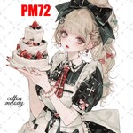 【限定】original sticker « no.PM72 » //  nene様コラボ Patisserie Melody人物ステッカー オリジナルステッカー  cottonmelody