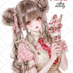 【限定】original sticker « no.PM82 » //  nene様コラボ Patisserie Melody人物ステッカー オリジナルステッカー  cottonmelody