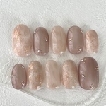 no.49 beige flower mag nuance❁⃘*.ﾟベージュ 　マグネット　パール　フラワー　ニュアンス　春ネイル 卒業式 入学式