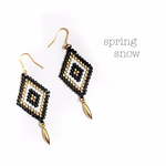 ♢diamond shaped earrings♢（black）