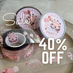 【期間限定40％OFF！】クリアテープ・PETテープ〈Rainbow Sprinkles Party〉25mm幅 10m ガーリー スイーツ