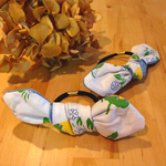 デニム&イチゴ柄リバーシブル  ヘアゴム