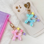 No.85 ✧バルーンドッグ✧ 《キーホルダー》ビーズ　かわいい　ストラップ　スマホストラップ　犬　星　韓国