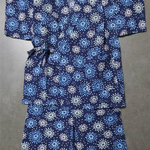 〈期間限定セール第二弾！20%OFF中！〉 110cm 紺色花火☆キッズ甚平 