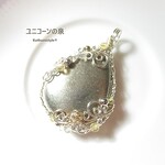 パイライトぺンダント（ワイヤージュエリー☆ワイヤーアクセサリー☆ワイヤーラッピング天然石ネックレス☆KuthumistyleⓇ☆クツミスタイル）