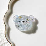 ❷キラキラな星のメロンパンくまさん🧸マグネット🧲ちゅるんと輝くクリアカラー✨