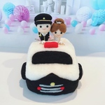 【受注製作】パトカーに乗ったリングピロー　結婚式　ウェルカムスペース　結婚祝い　ウェルカムドール　ウェディング　警察官