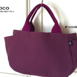 新色！Ricoシリーズ【Fiore】 8号帆布×リネン×深紫テープトートバッグ Lサイズ ！秋色