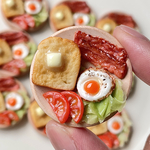 〈おひとつ〉ミニチュアフード　カフェプレートの朝ごはん