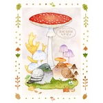 キノコともふもふな鳩＊原画