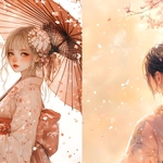 20%OFF【5】Spring girl 両面デザインペーパー40枚