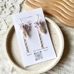💜💐春カラーのお上品ピアス🥹✨