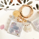 ゆめみる琥珀糖とくまちゃんのキーホルダー🧸💎♥ レジンキーホルダー シャカシャカキーホルダー  ハンドメイド 1点