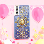 【全機種製作可】フェアリーパステル/スマホリング付き/10月誕生石ホワイトオパール 