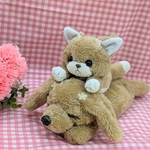 仲良しワンちゃん＆ねこちゃん🩵ぬいぐるみ
(クタクタタイプ)