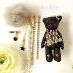 saly☆3wayクマさんのバッグチャーム&イヤホンジャック&ストラップ