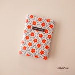 母子手帳ケース( S ) • お薬手帳 • 通帳 ケース　* Ivy Flower　col.ivory×orange