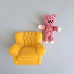あみぐるみ　ピンクのくま