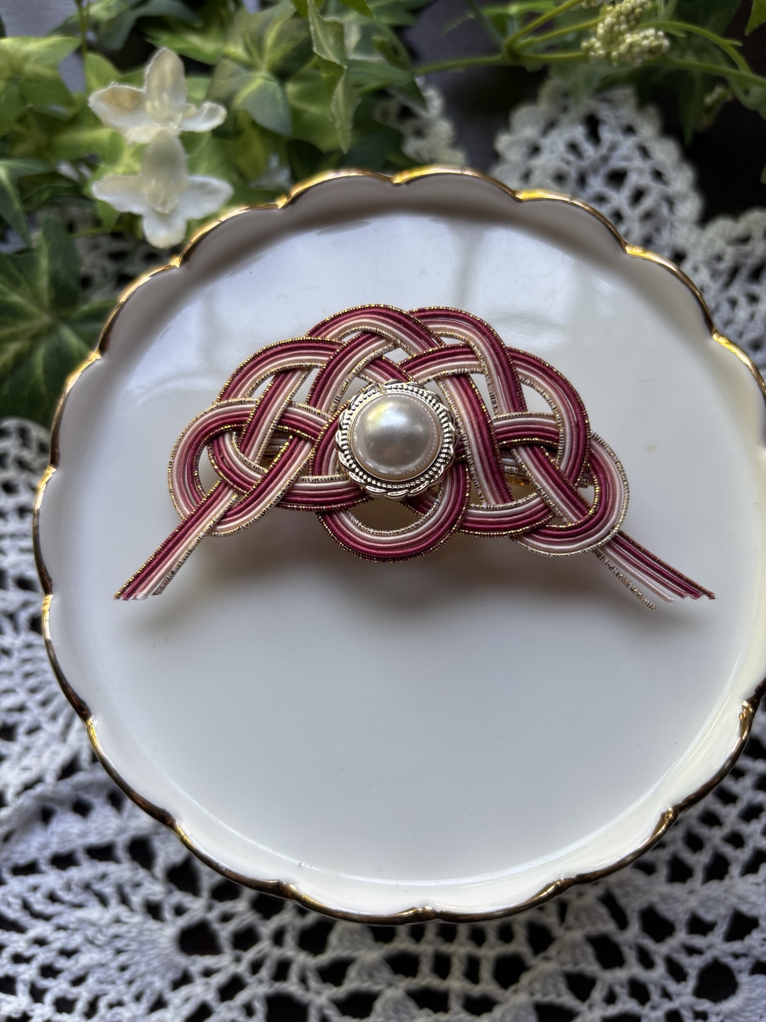 ハンドメイド梅 ハンドメイド 水引 梅結び カメリア パーツ - かかお'S GALLERY