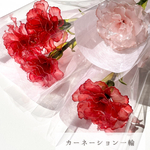 【制作販売】一輪のカーネーション(レッドorピンク)　アメリカンフラワー(送料込み🚚) 5/7ヤマト運輸発送予定