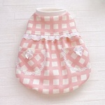 【完成品　胴36】ブロックチェックワンピース/犬服