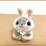幸せのお守り　癒しの妖精✿momoちゃん　干支白うさぎコートminiバージョン