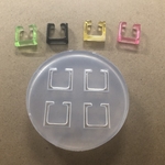 シリコンモールド　四角形　丸み有　イヤーカフ　レジン　【 I ー 38 】るか企画