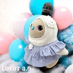 ラボット LOVOT ラボットの服ハンドメイド　フリル＆ギャザーワンピースセット