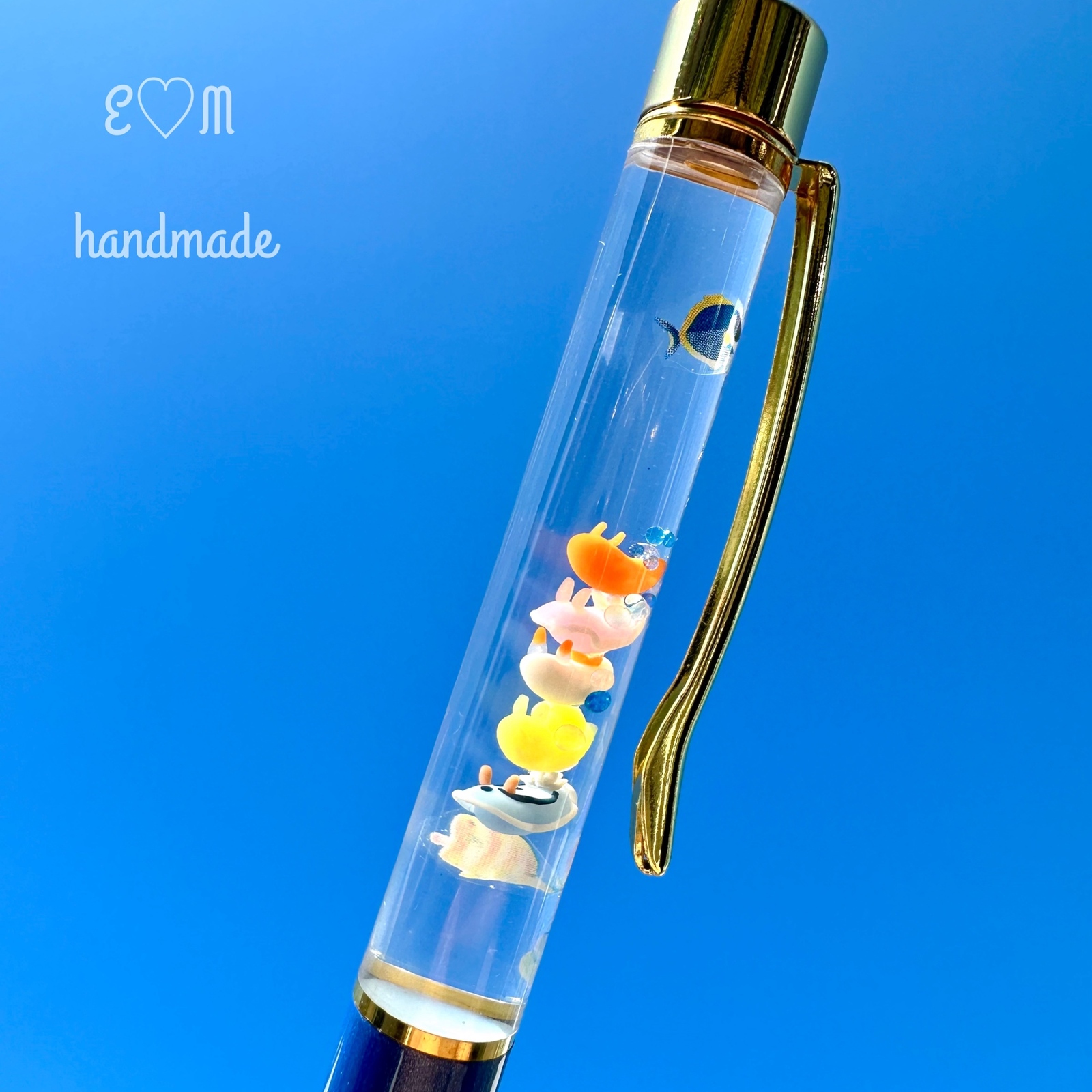 氷のペンレスト♪ 漂うあざらし クリームソーダのガラスペン - E♡M