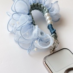 【特集掲載】再販＊Puff Pearl strap パールとフリルで可愛さと実用性を兼ね揃えたハンドストラップ