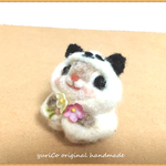 幸せのお守り　癒しの妖精✿momoちゃん　パンダさんコートminiバージョン