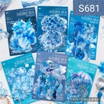 S681★blue sea★PET素材シール6種類セット