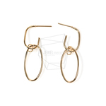 ERG-206-G【2個入り】リンクフープピアス,Linked Hoop Earring Post