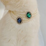 EMY's Gallery 夏　猫襟 ワンちゃん襟 首輪 カギ編み 犬襟 つけ襟 ネックレス スタイ　パール