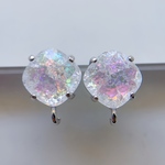 2pcs)3920)オリジナルピアス)rhodium diamond shape crack pink )#1l