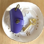 本革　スマートキーケース　ブドウ　グレープ