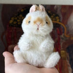 受注生産　こうさぎテディベア　たちみみ　ブロークンオレンジ