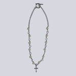 ༜rose cross necklace༜