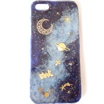 ☆蓄光☆iPhone5/5S用　宇宙塗りケースカバー☆
