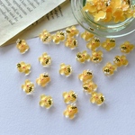 10pcs ＊ お花とみつばち　ミニパーツ （0949）