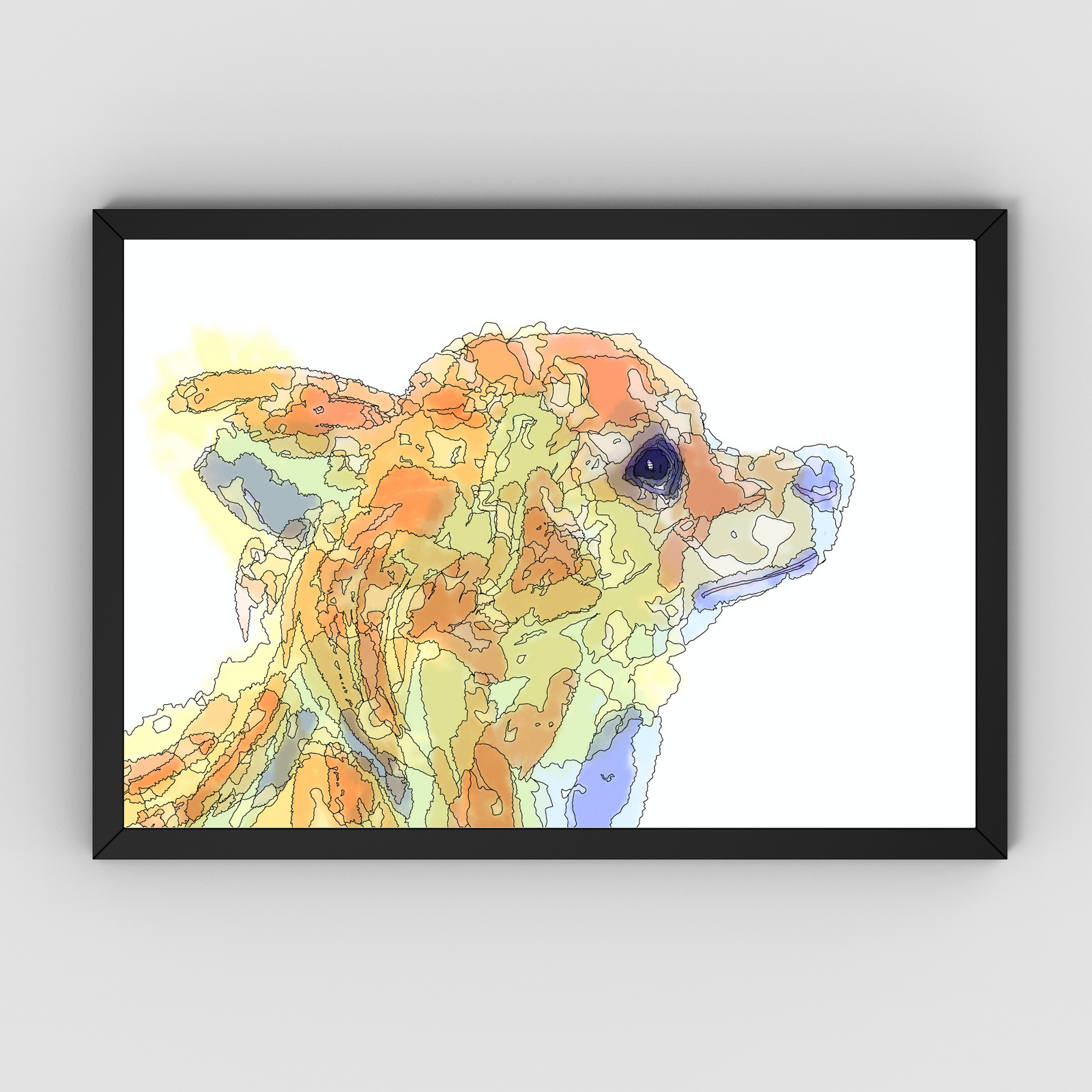 ✨特別価格【原画】『ジョルジュ西へ』（チワワ パステル画 動物