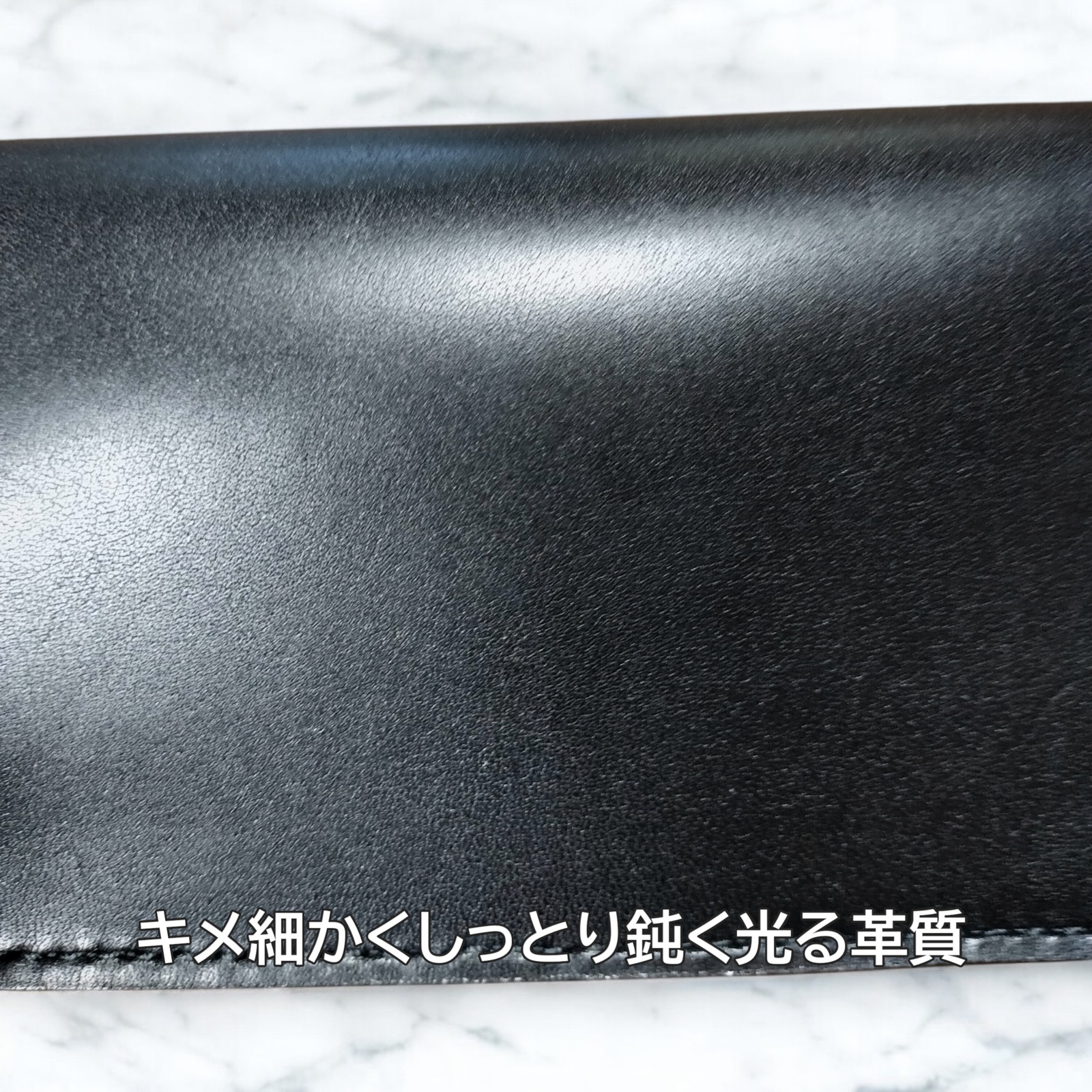 受注製作品 栃木レザー オイルレザー 黒 お札を曲げないミドル