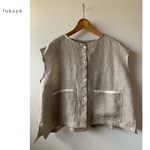 si様ご注文品⚪︎ 生成りリネンのショートベストプルオーバー