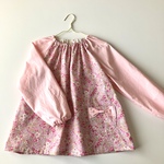 可愛い小花柄♪スモック【110cm】 小花柄(ピンク) 女の子 110 エプロン 小花柄 入園 幼稚園 おしゃれ かわいい お食事 お弁当 工作 桃色