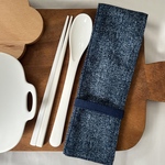 カトラリーケース 【紺×ネイビー】