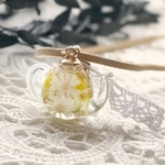 〘期間限定販売〙フラワーティーポットネックレス　ミモザ𓂃❁⃘𓈒𓏸