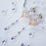 紫陽花としずく ピアス/イヤリング
