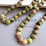 【10pcs】天然石　スタービーズ　ユナカイト