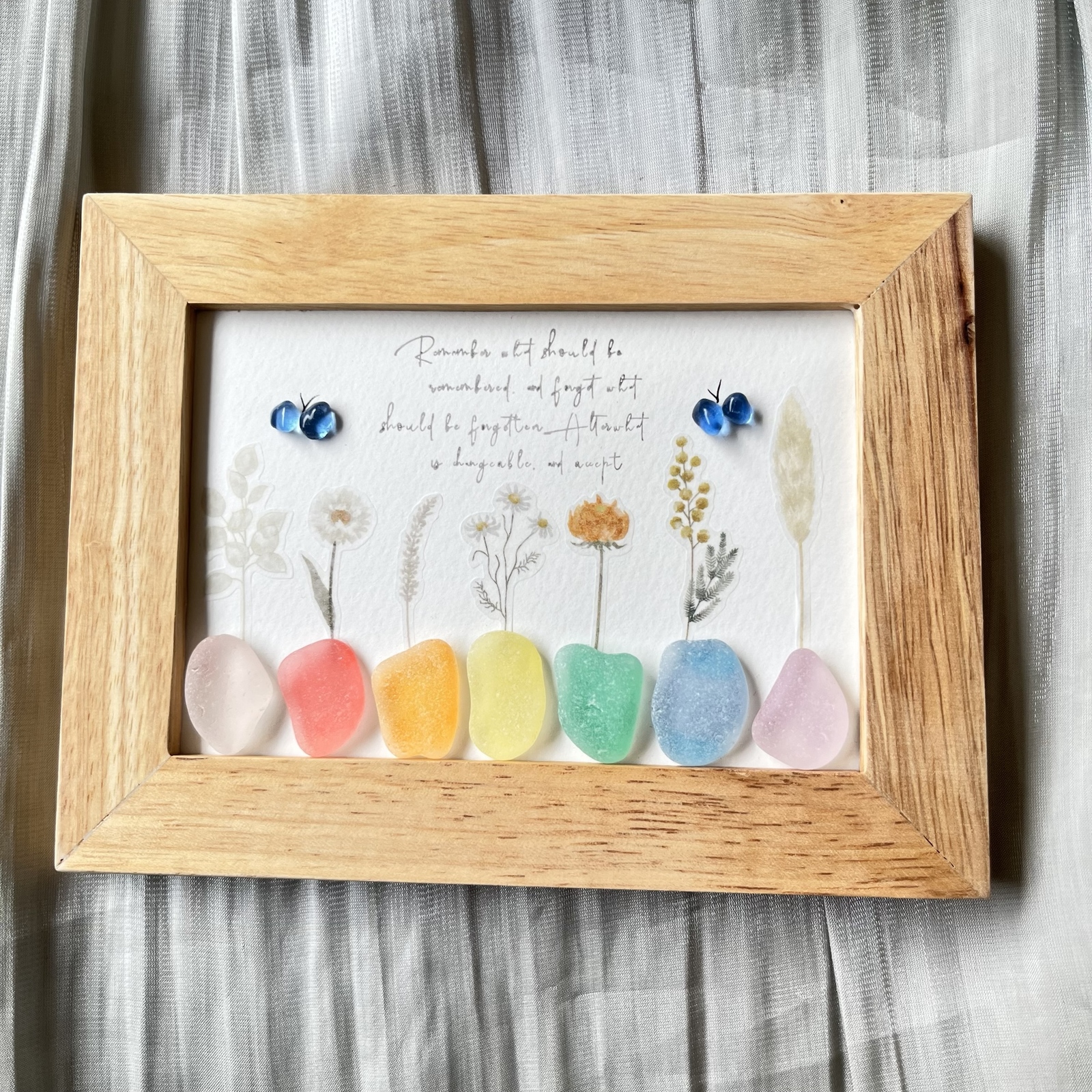 『Gift for the Holy Night..*』シーグラスアート シーグラスアート ブルーの花畑 - シーグラスアート屋さん